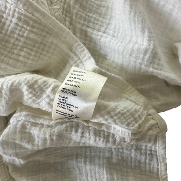 Free People Yucca Top Optic White Size Small Puff Sleeve Cotton Gauze Light - Picture 6 of 8